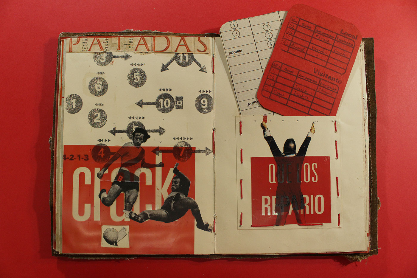 collage graphic design  book ftubol Gabriele stencil manualidad cuero libro libroobjeto