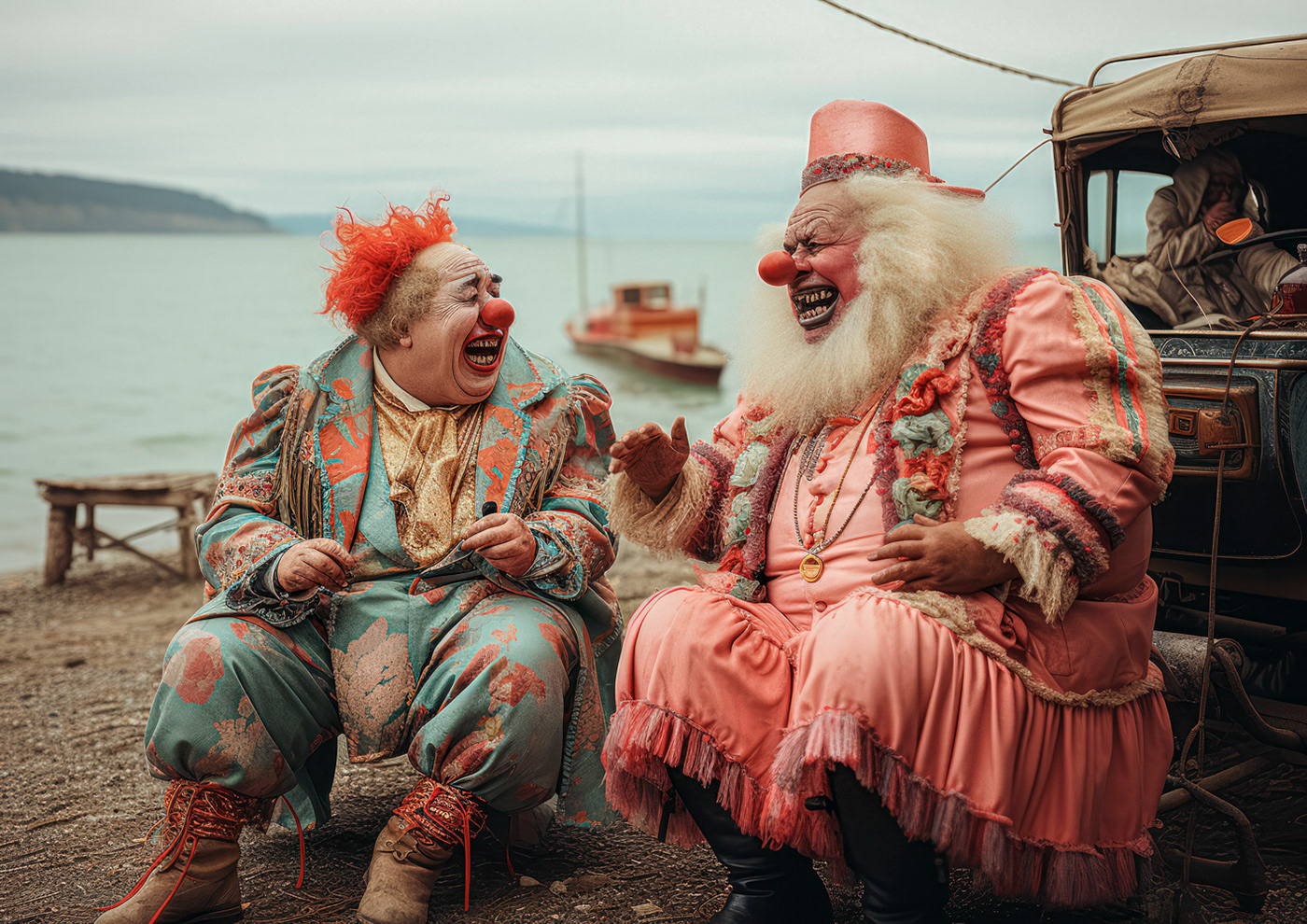 Circus Victorian Seaside ai aiart Entertainment weird english england period drama