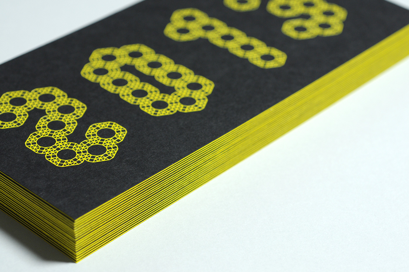 Foil Blocking yellow hot stamping duplex visual identity