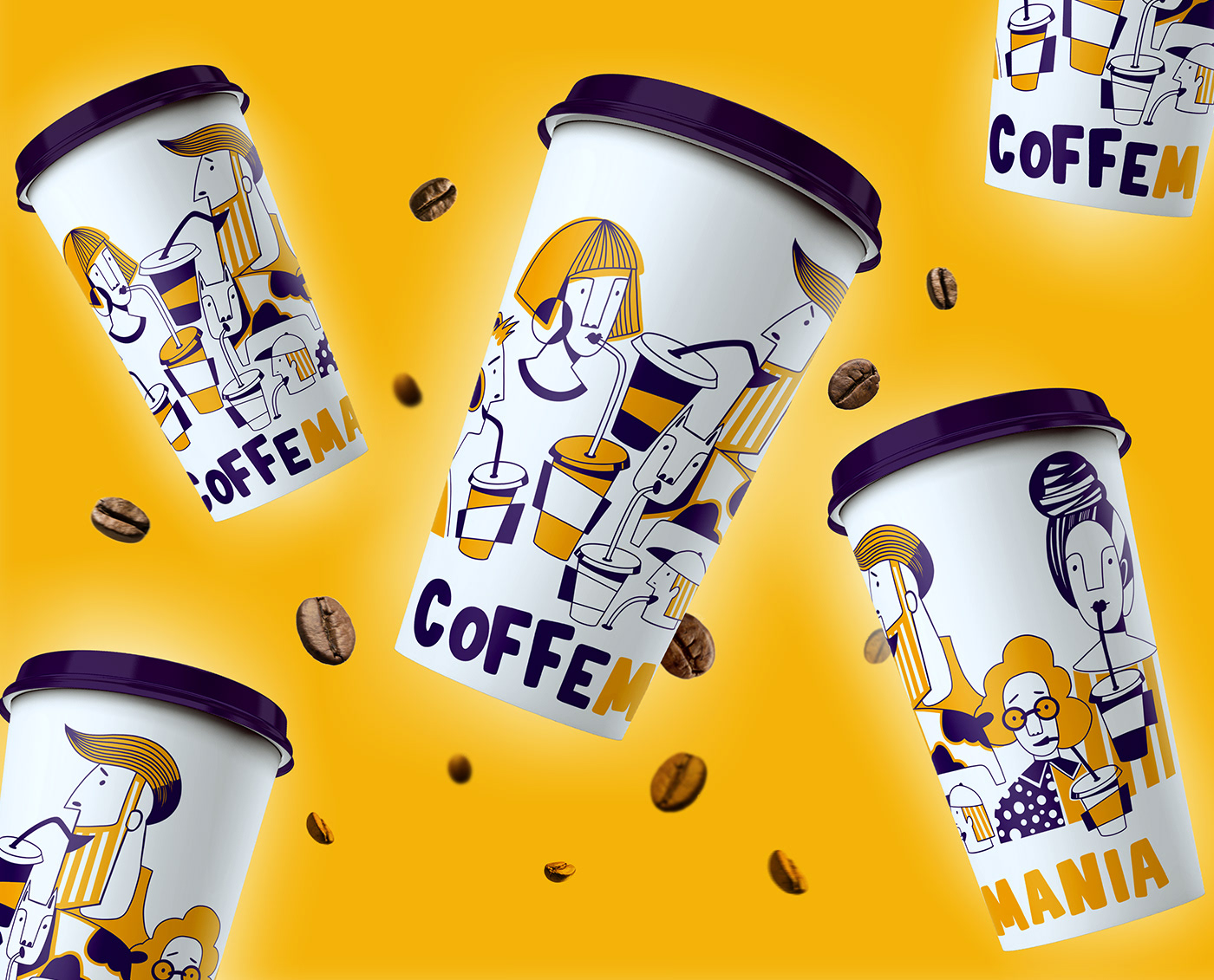 animation  coffe cup design Food  ILLUSTRATION  packaginddesign Packaging trend