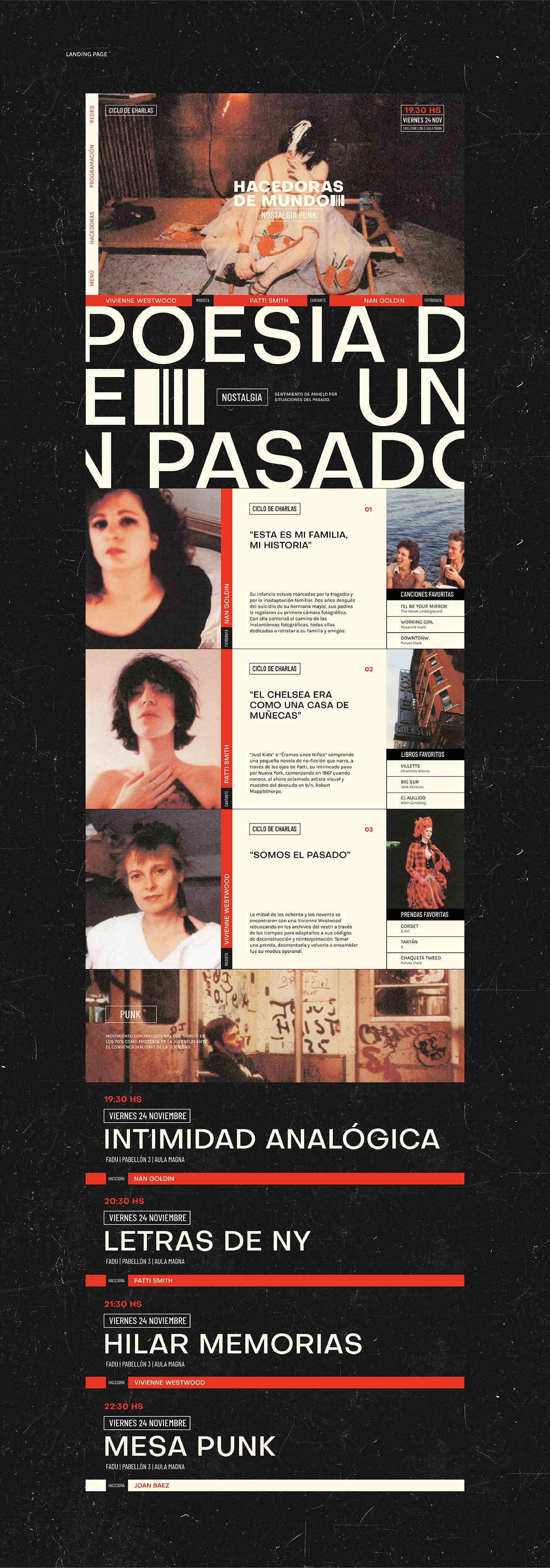 branding  diseño gráfico fadu Gabriele landing page Patti Smith punk social media visual identity Web Design 