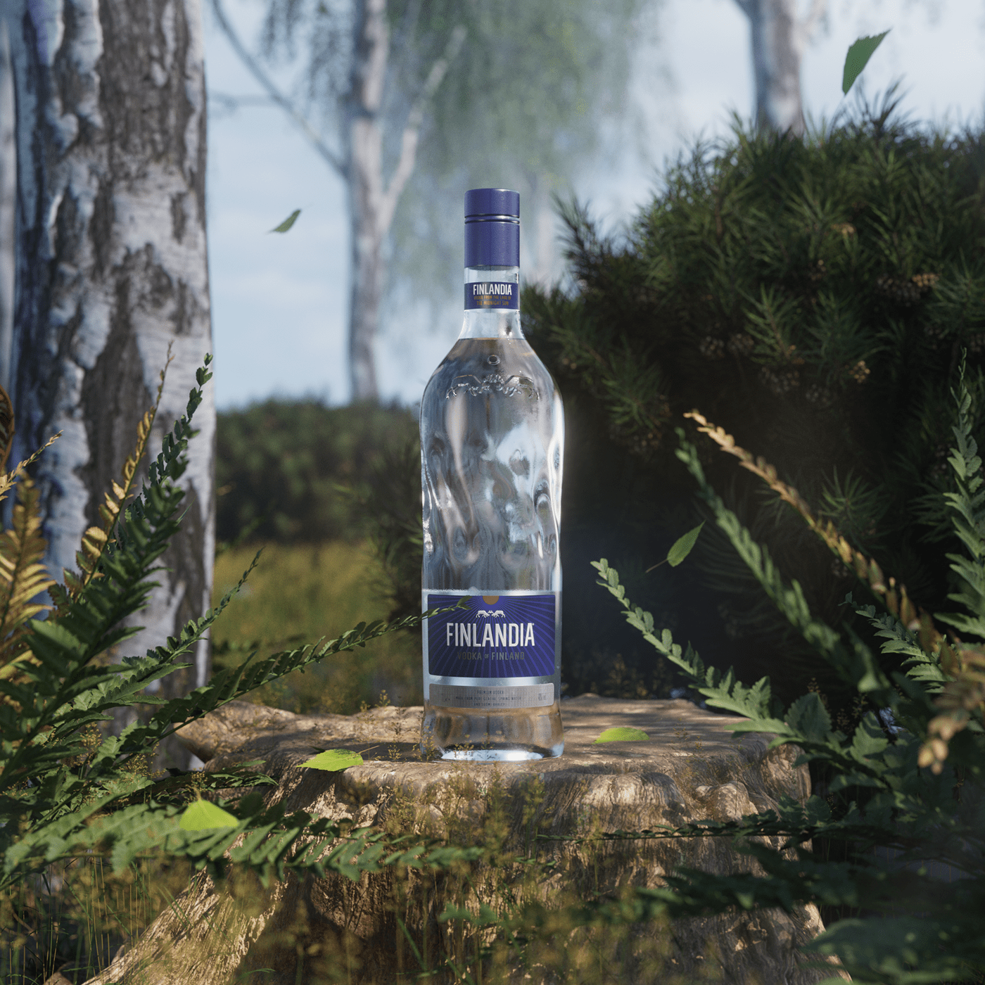 finland CGI bottle alcohol Vodka visualization 3d modeling texturing Render