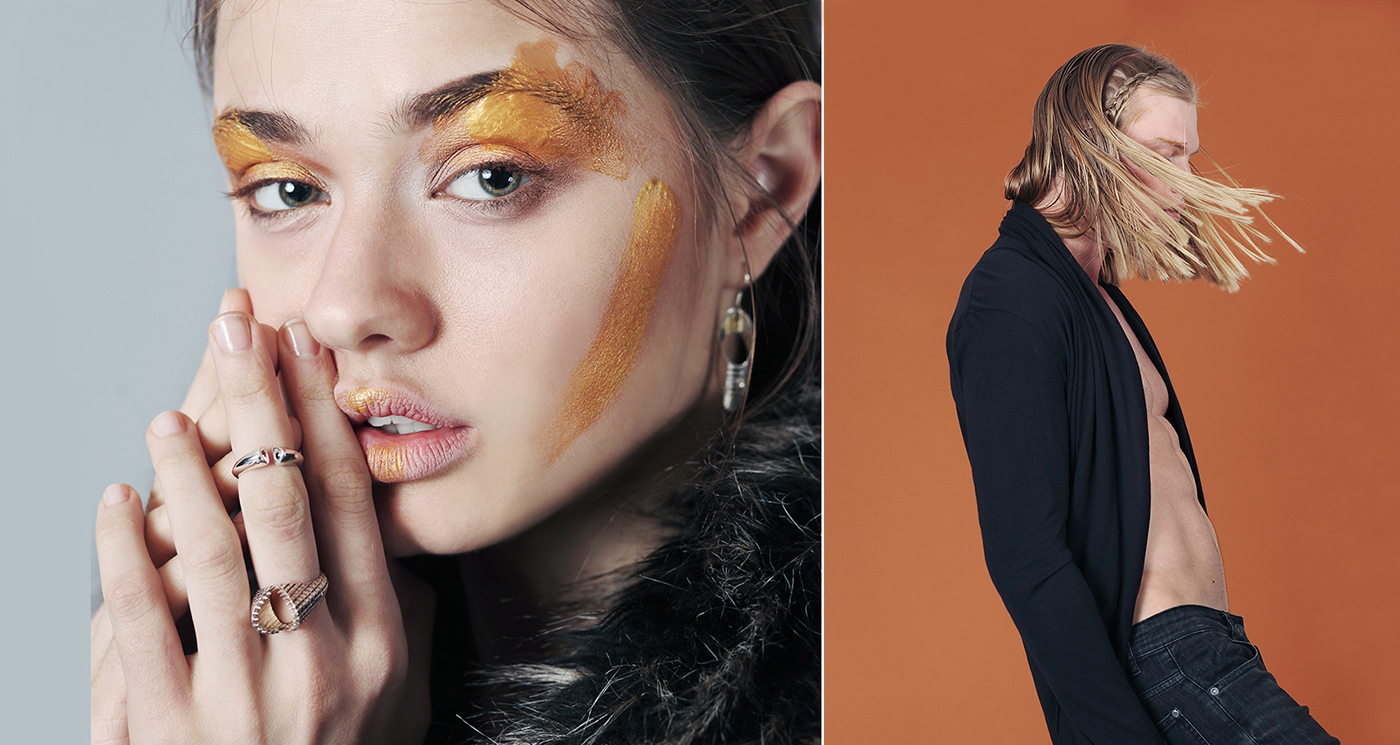 jewelry Fashion campaign nyc spring contrasting makeup gold Lane Oliveri David Scott Jodi Vaughn