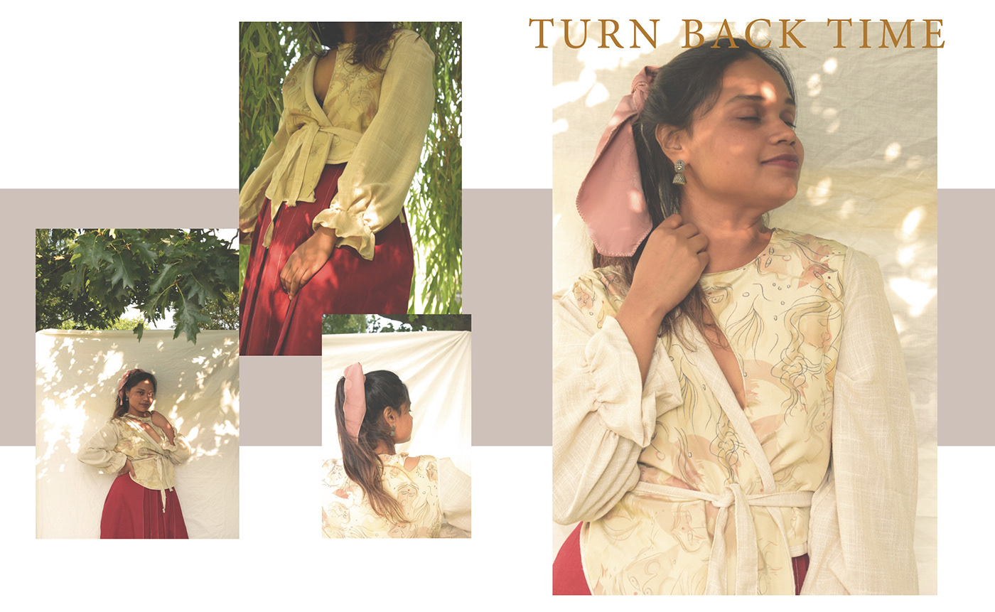 conscious clothing Fashion  fashion design fashion illustration graduation project graphic design  Layout Lookbook Victorian Era vintage india