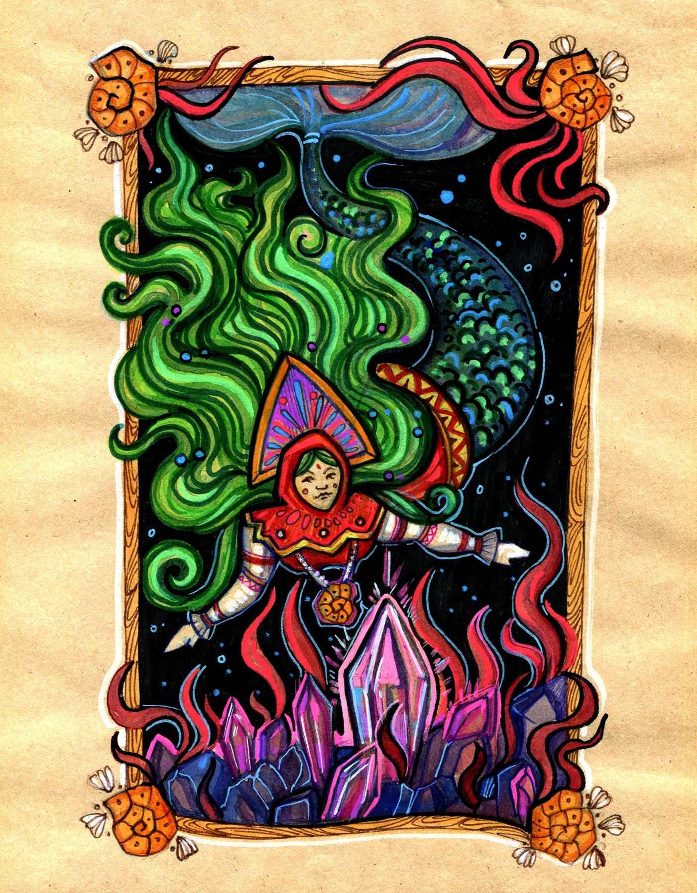 sketch concept art русалка mermaid mermay fantasy иллюстрация графика