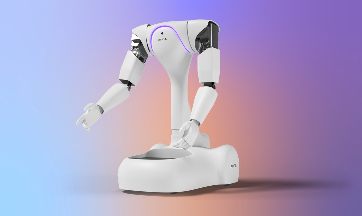 ai artificial intelligence branding  Chores gradient household robot Smart visual identity Web Design 