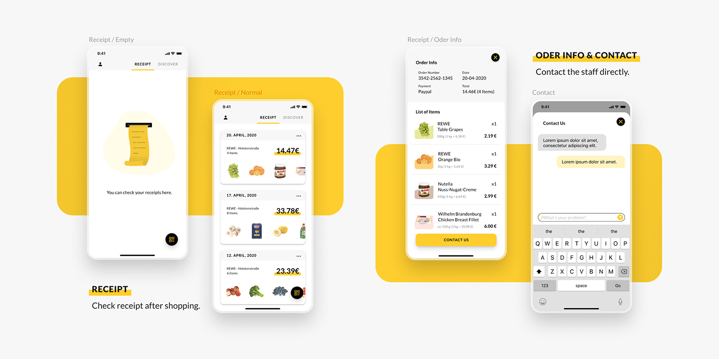 app interaction Mobile app Service design Supermarket UI user experience ux robot Smart