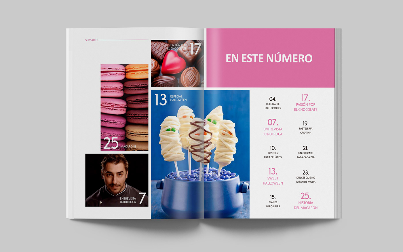 revista Diseño editorial magazine candymania dulces