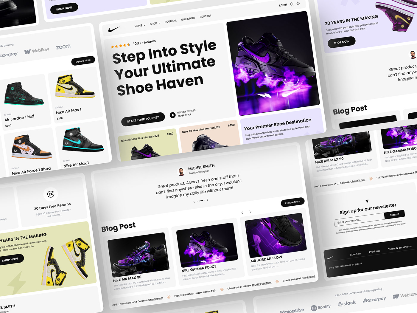 Shoes Website Design UI