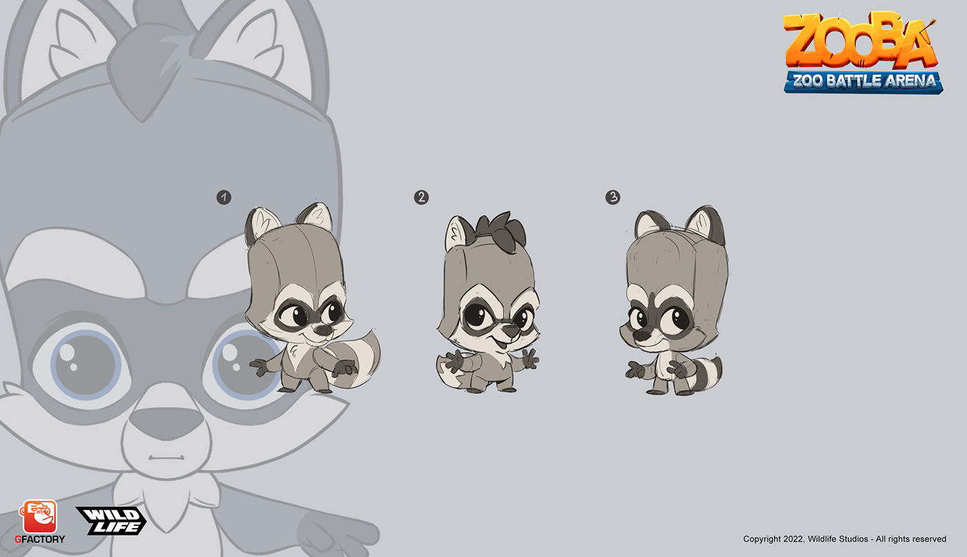 animals cartoon Character concept raccoon redisoj zooba