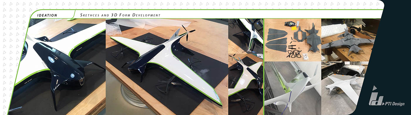 design industrial drone VTOL Solidworks product injection molding manufacturing Form Production
