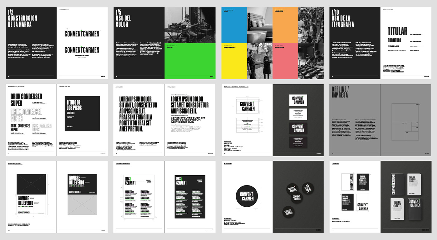 convent brand Cultural Centre poster identity programme brand manual cross typography   church