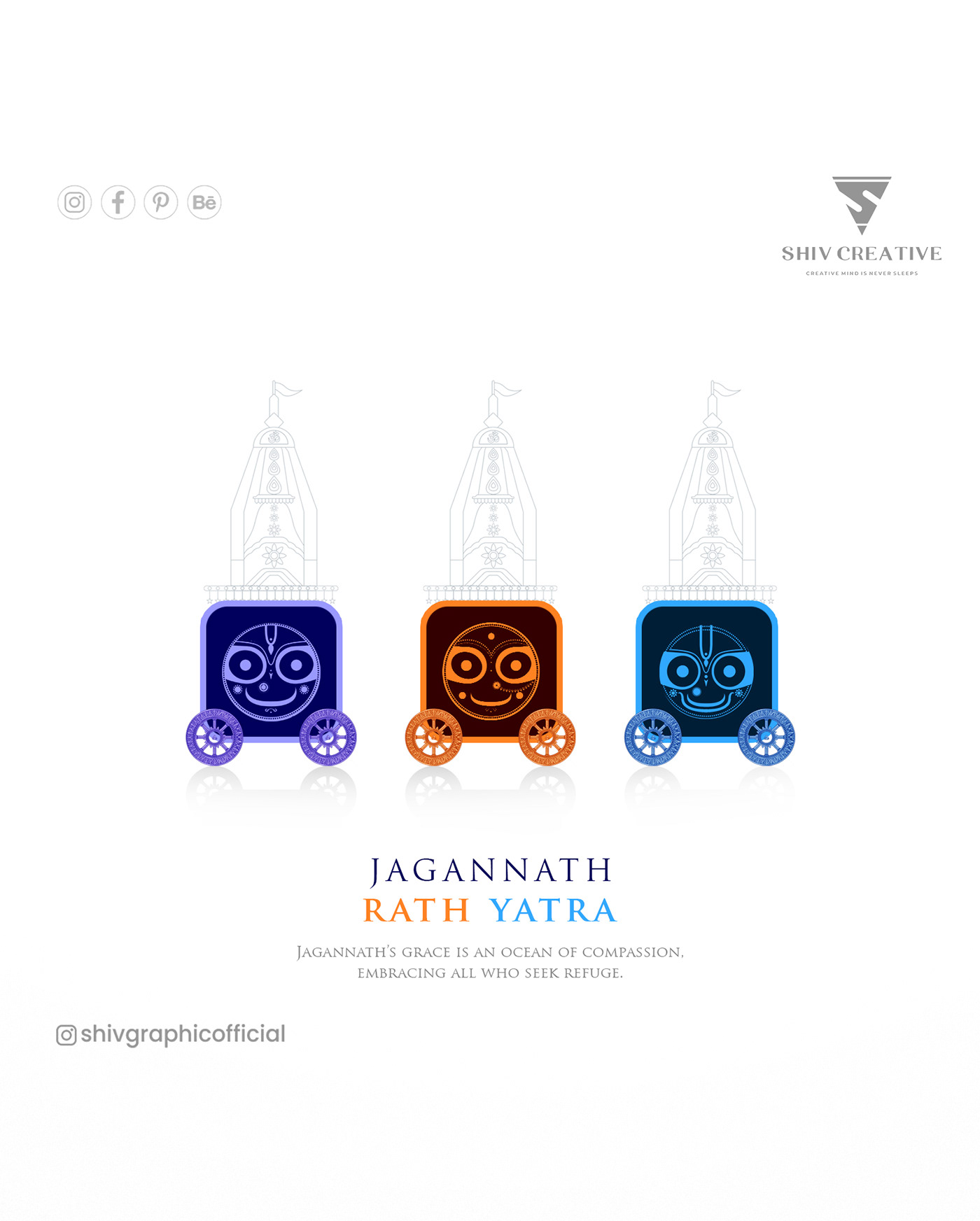 jagannath rath yatra posterdesign brand identity Logo Design iskon ISCKONTemple jagannath   jagannath temple jagannath university