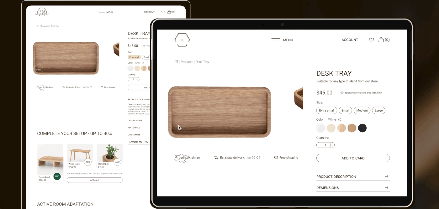 UI/UX Web Design  Figma online store e-commerce ui design Web ux design wood