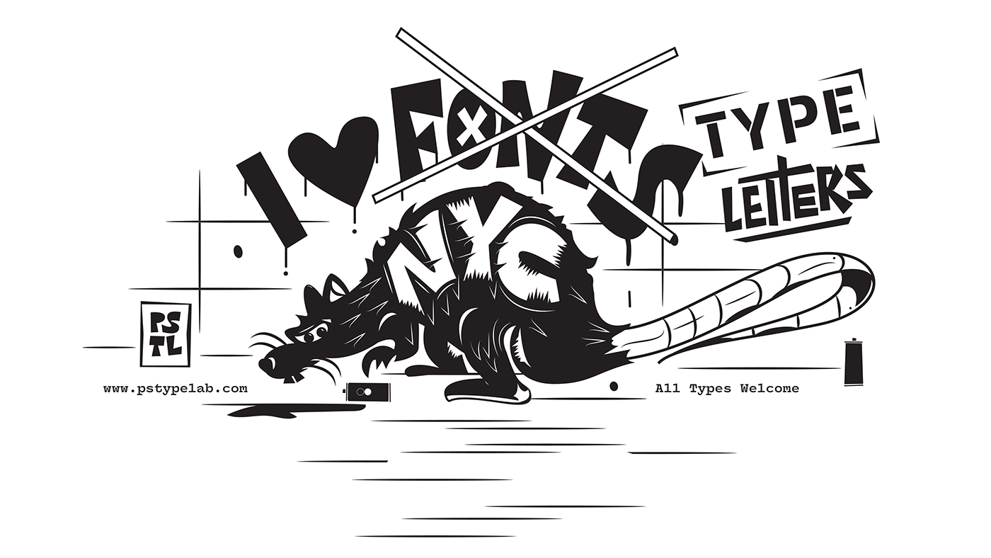 ILLUSTRATION  lettering typography   type meet up Event design Custom Rats nyc