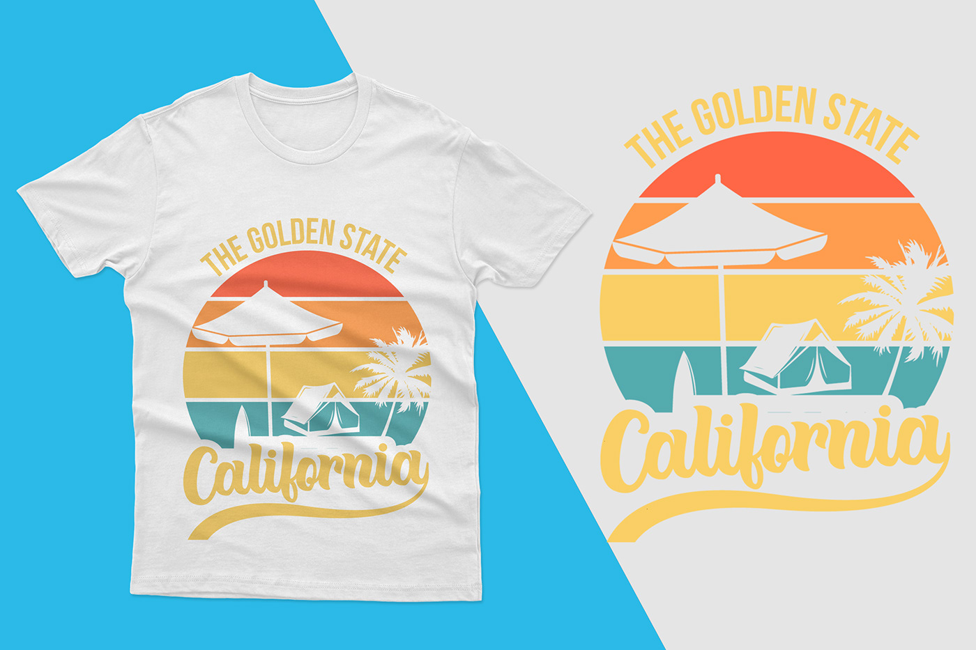 California T-shirt | summer custom t shirt design on Behance
