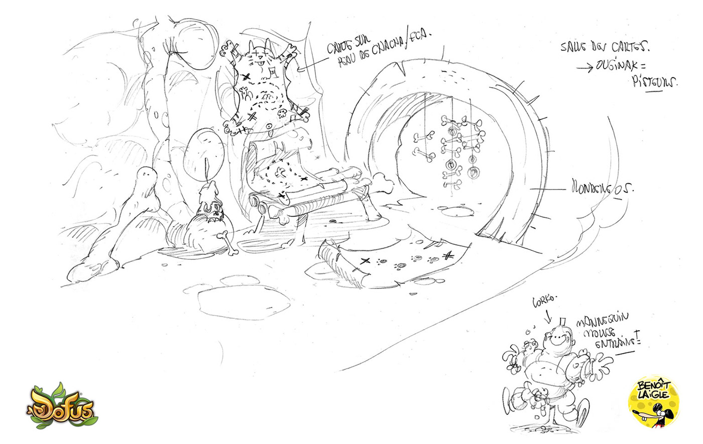 2D ankama concept art dofus Drawing  gameart sketches videogame