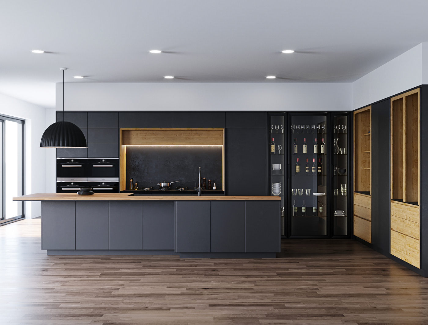 3dmodel kitchen darrenjames modern black