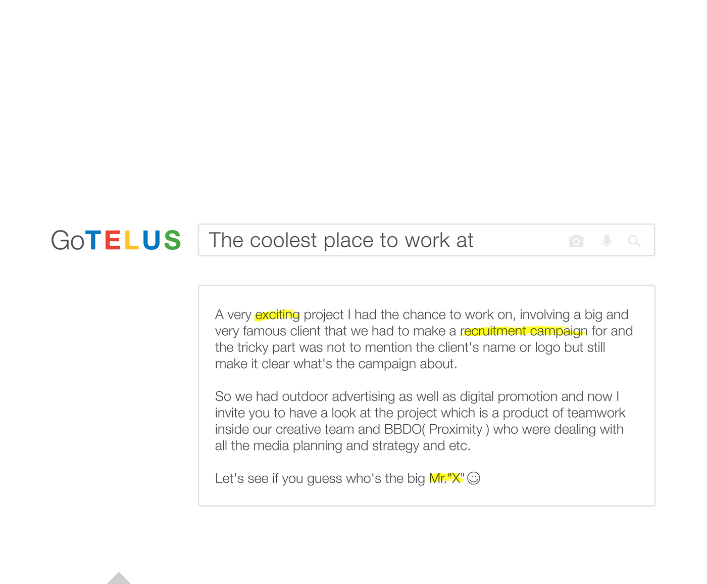 google Telus recruitment campaign Promotion colours helvetica artwork billboard spotify