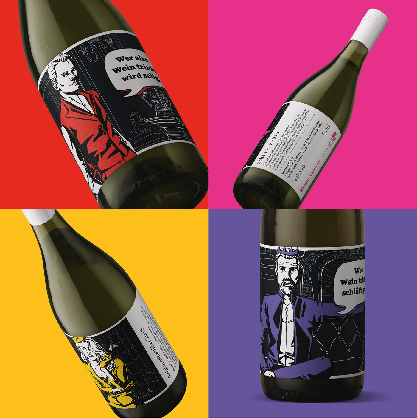 bold design branding  characterdesign Grafikdesign graphicdesign ILLUSTRATION  Labeldesign wein Weinetiketten wine
