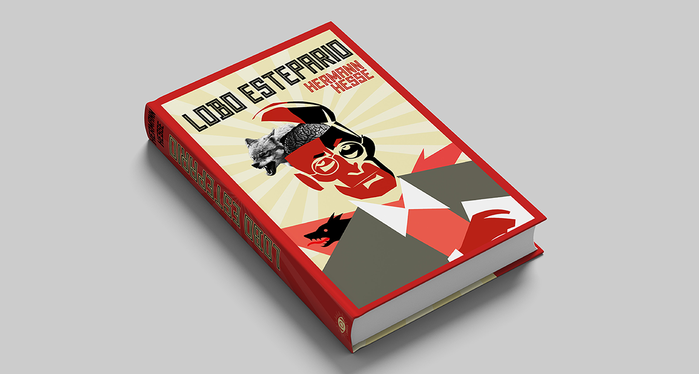 book book design constructivism cover design Herman Hesse redesing Steppenwolf hermann hesse