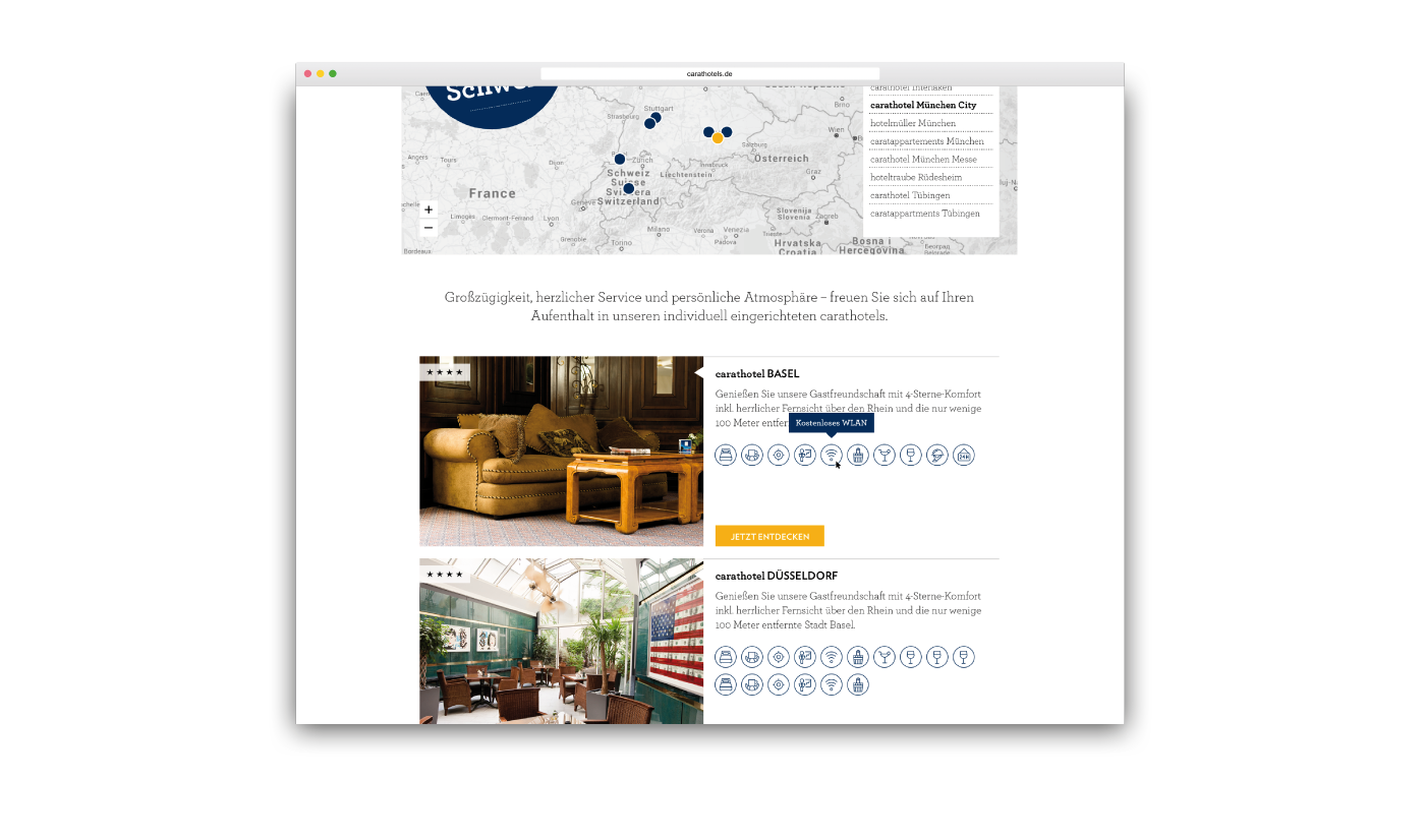 Screendesign Webdesign Responsive hotel Website homepage redesign