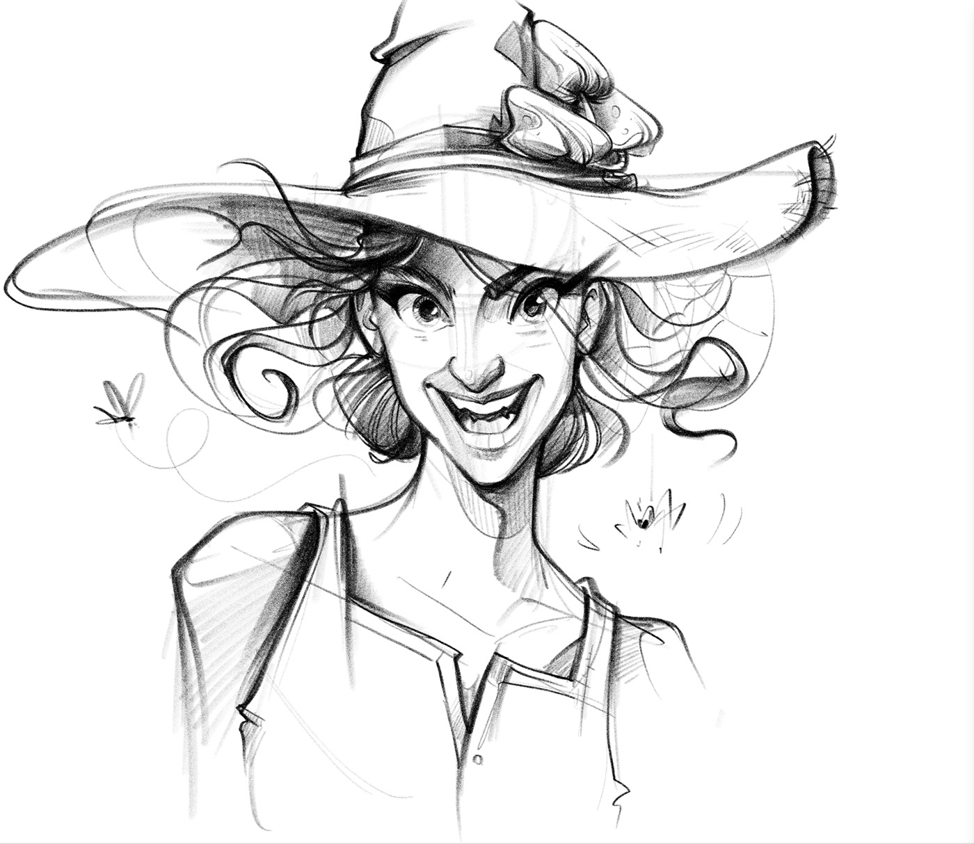 sketch sketchbook witch Character design  Digital Art  ILLUSTRATION 