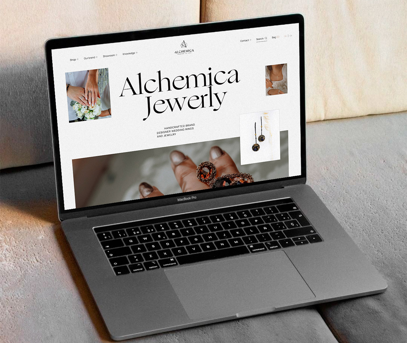 concept Ecommerce handmade jewelry luxury UI ux Webdesign Website