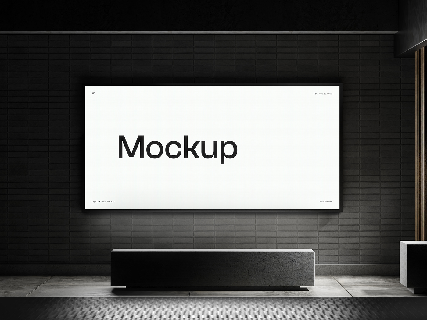 Mockup banner logo brand identity Graphic Designer Adobe Photoshop