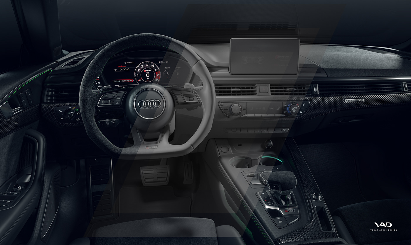 corona CGI cinema 4d automotive   Audi c4d rendering Realism leather lighting