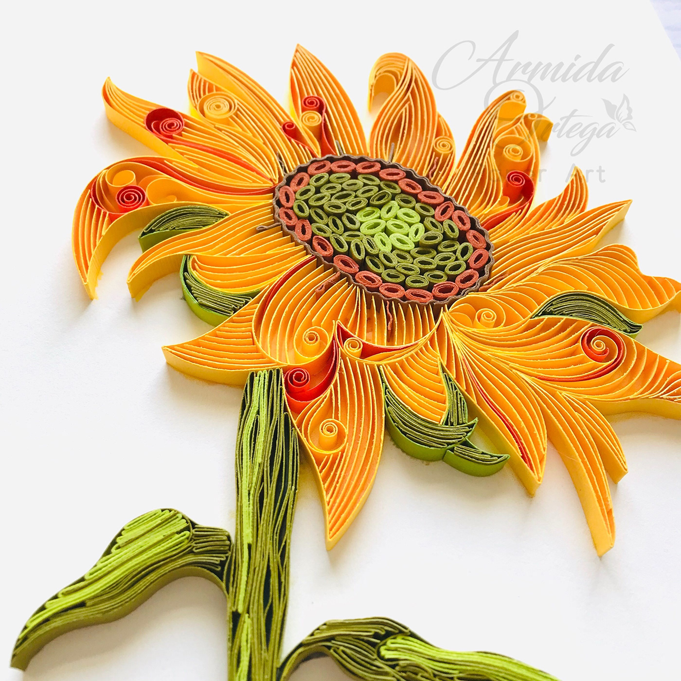 Flowers paper paperart quilling quilling paper sunflower