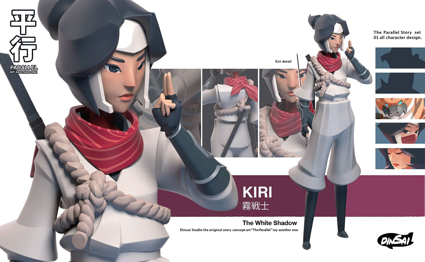 ninja Sclupt Character design cartoon animation 