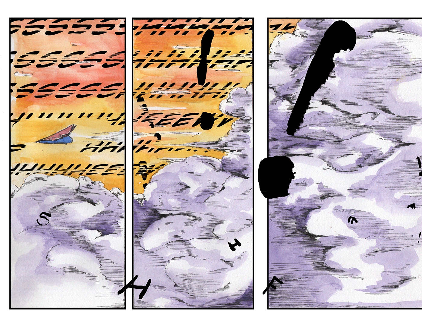 ILLUSTRATION  ink manga micron Psychicautomatism surreal watercolor