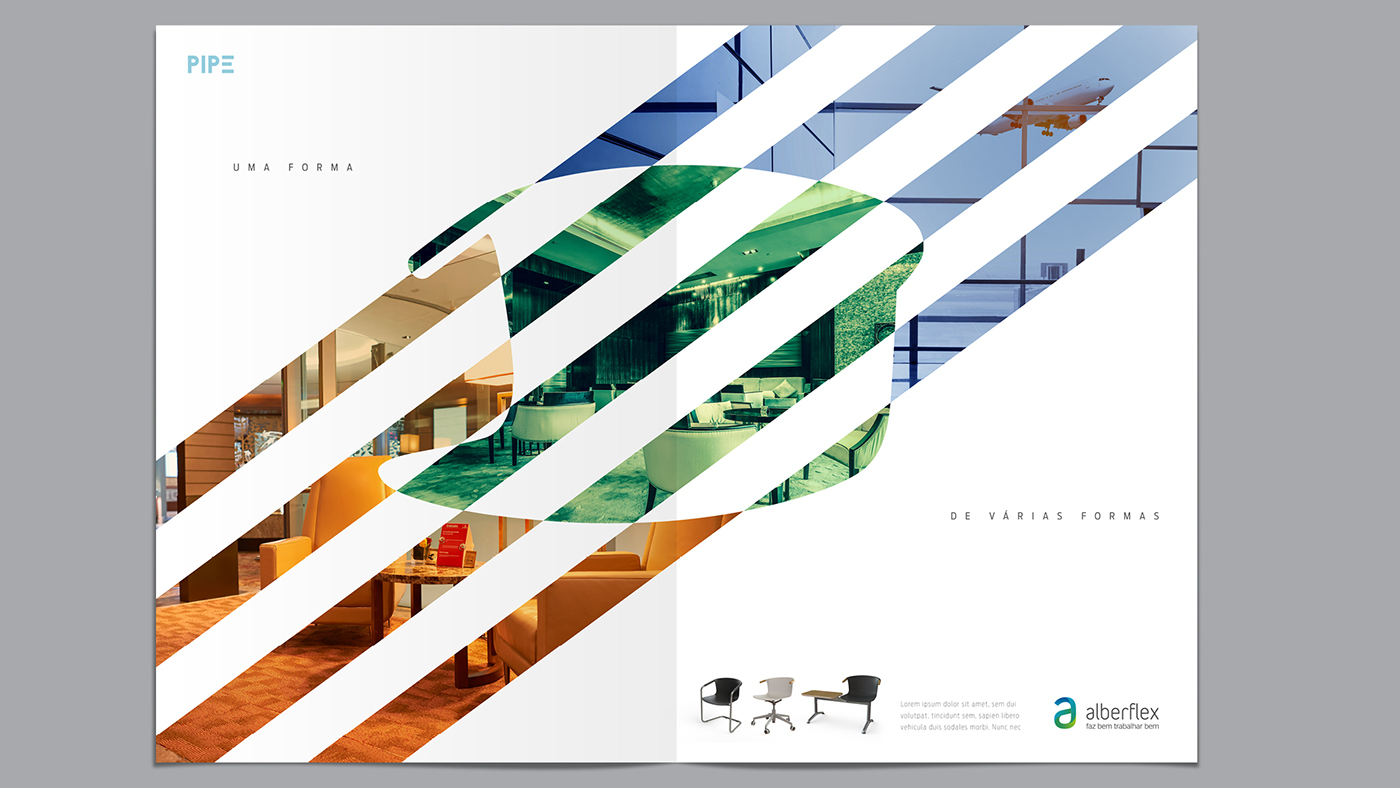 Pipe design chair stripes Alberflex formas Ambient