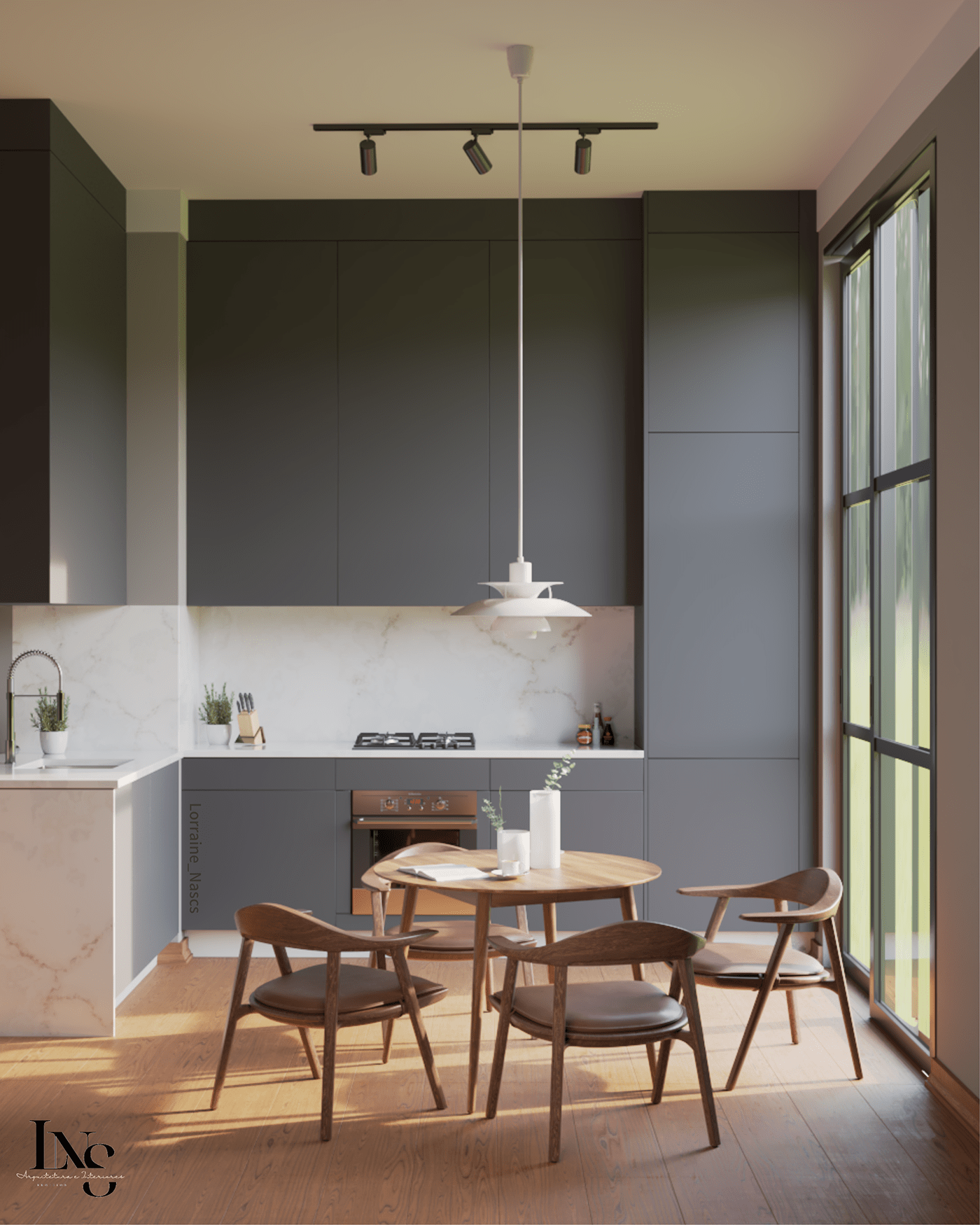 3D architecture ARQUITETURA cozinha design de interiores Interior kitchen Render SketchUP V-ray