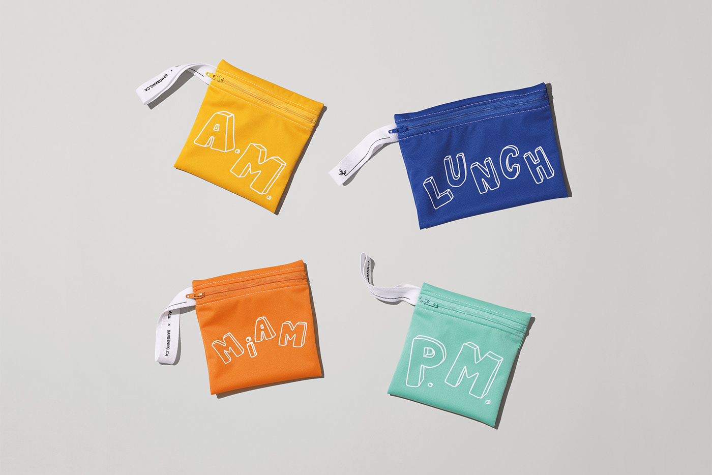 bag school kids colors lunch Packaging typography   letters Food  concept