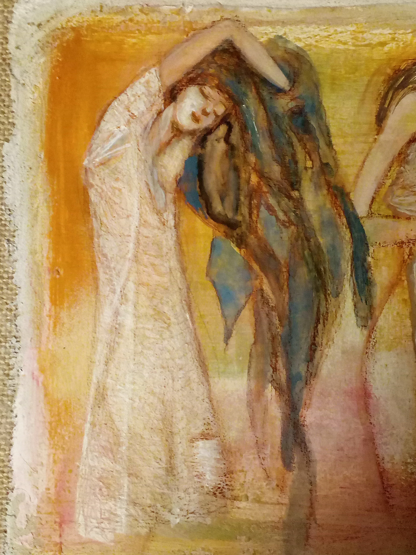 canvas art medioeval passion portrait Santa Chiara assisi saint clara Saint Francis soul inspire