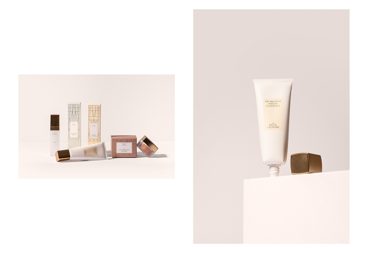cosmetics Packaging serum cream skincare beauty ANTIAGING botox dermatology visual identity