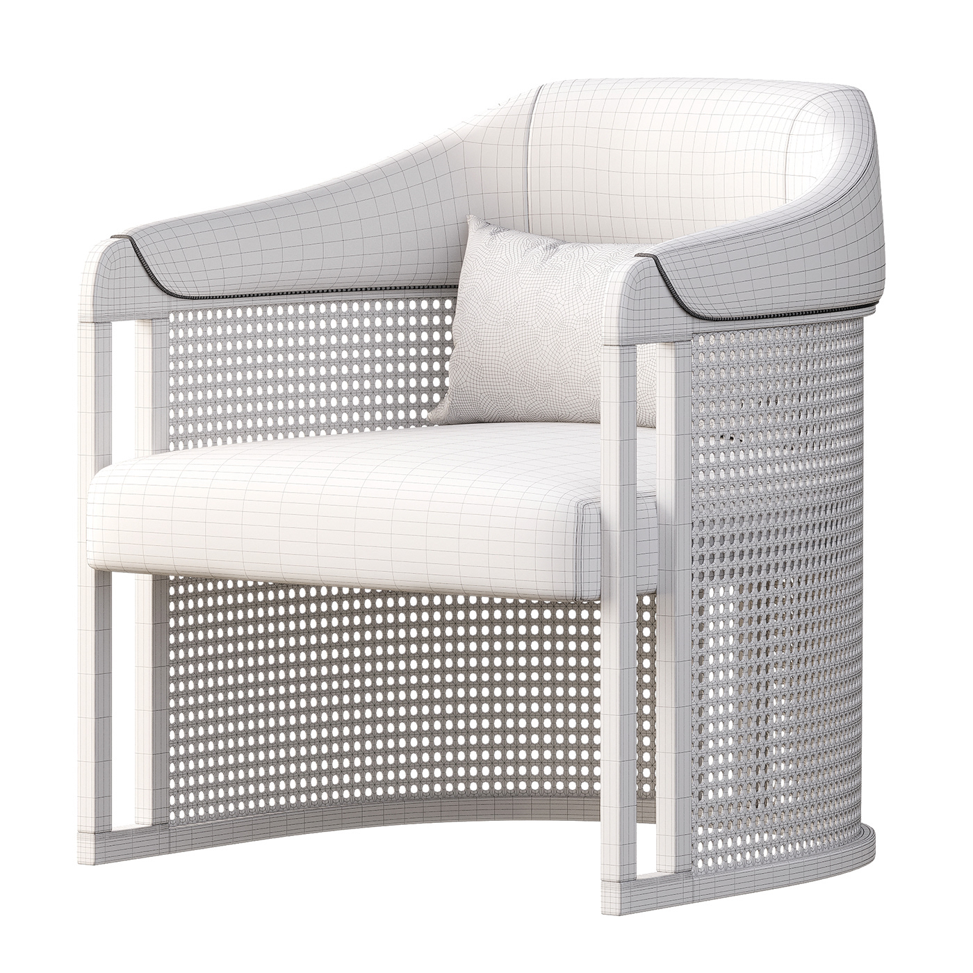vintage casa magna armchair rattan Scandinavian furniture product design  3D grace