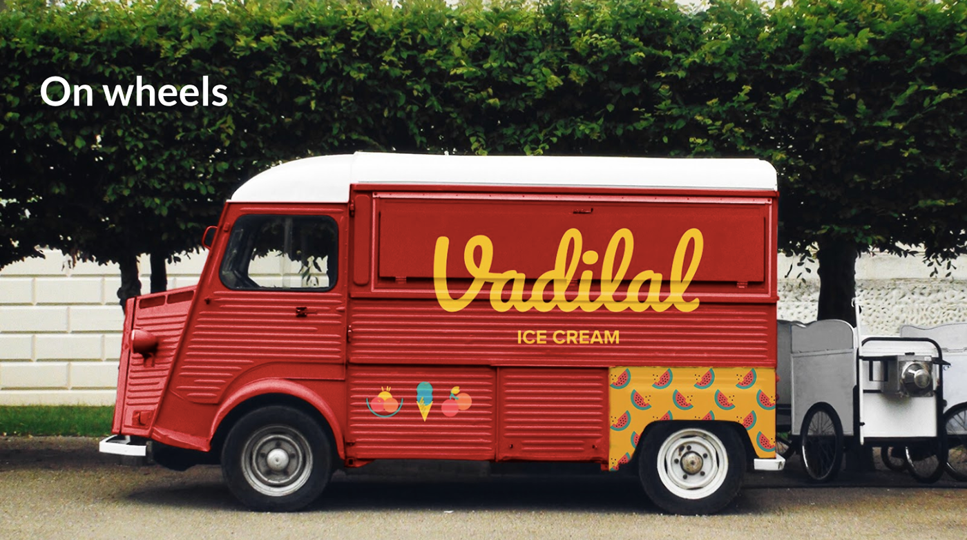 branding  graphic design  colours fruits illustrations vadilal ice cream pop