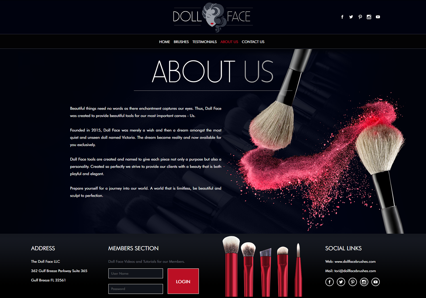 beauty salon Spa makeup Beauty salon website Wellness black red