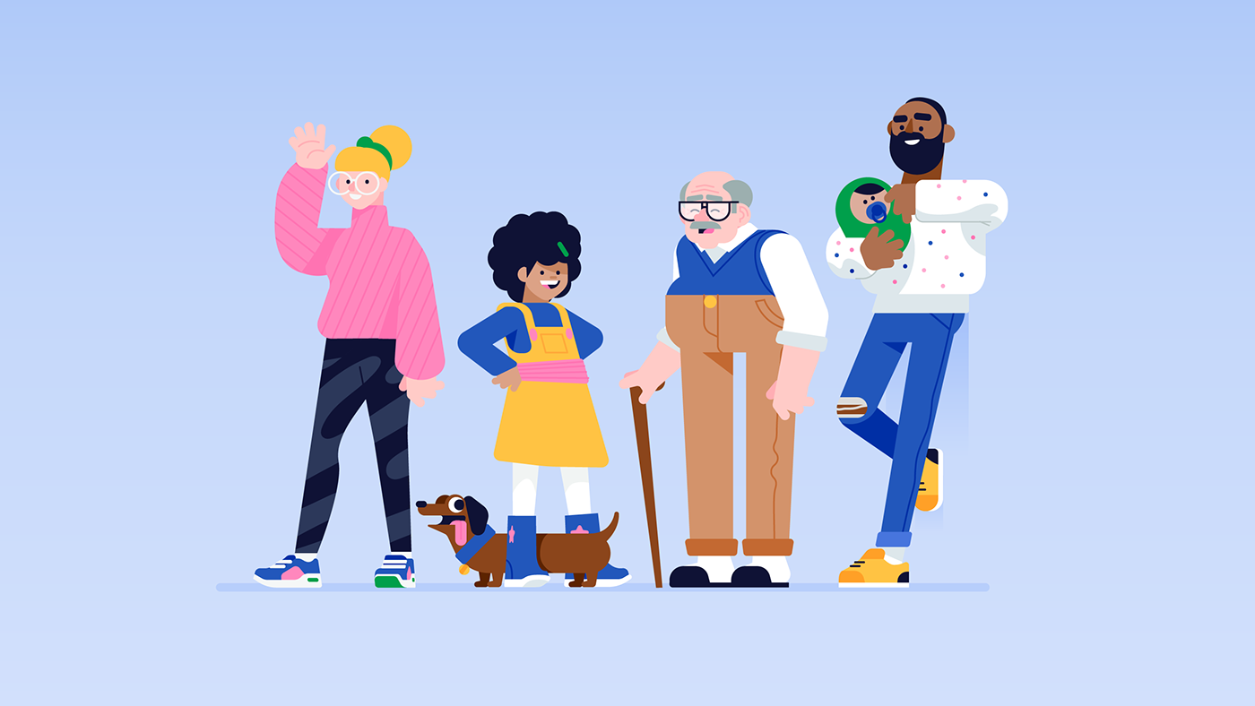 3D animation  app Character design  city explainer family future Smart Technology