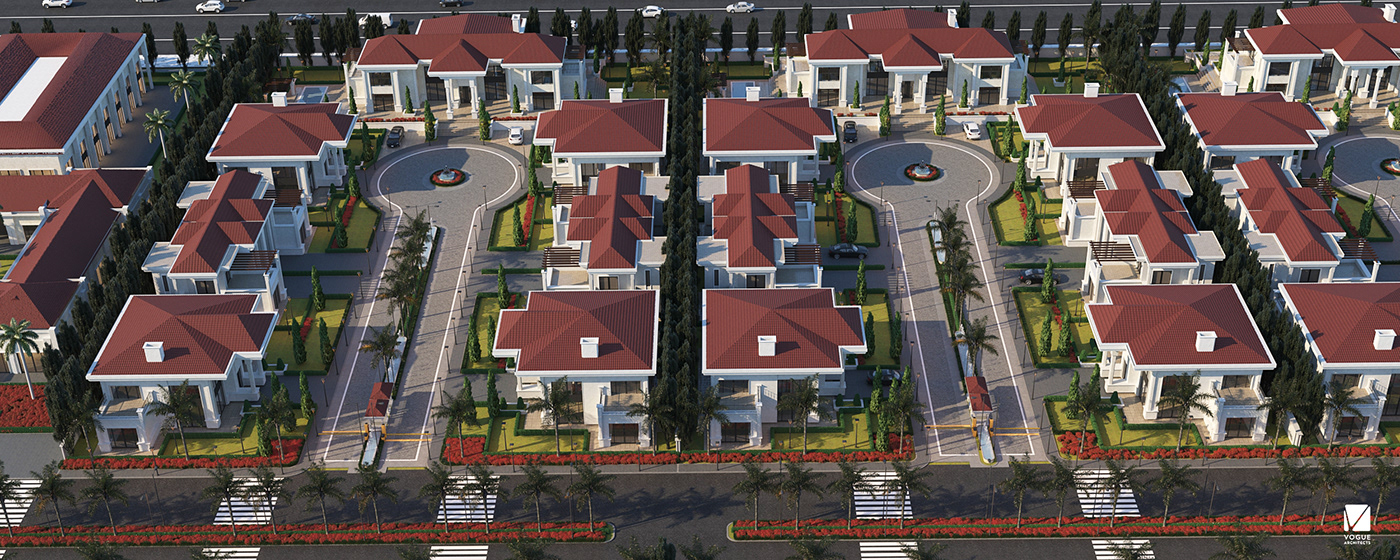 3D 3ds max architecture design exterior Project residential Villa visualization vogue