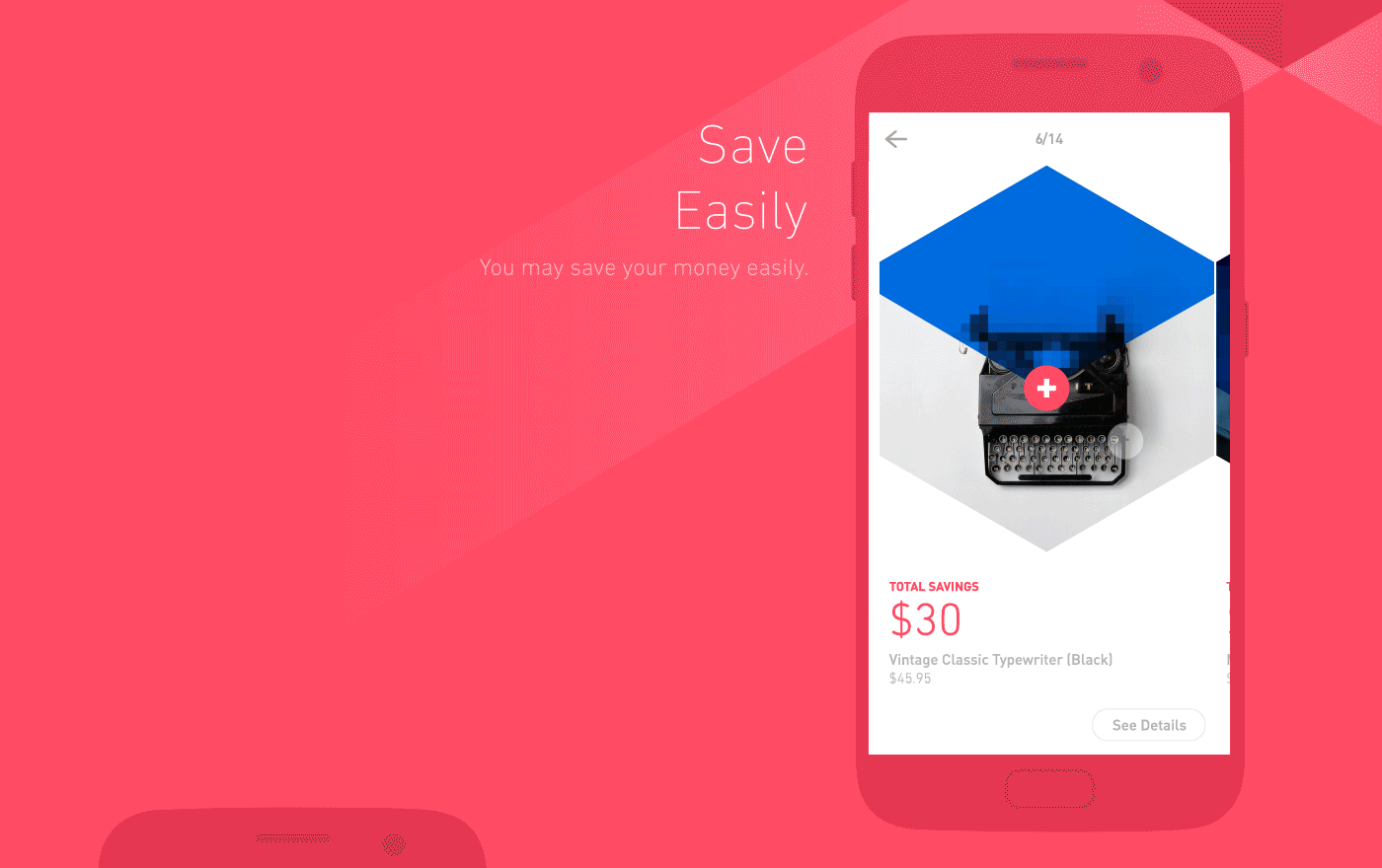 saving Smart consumption mobile app UI ux money banking Shopping