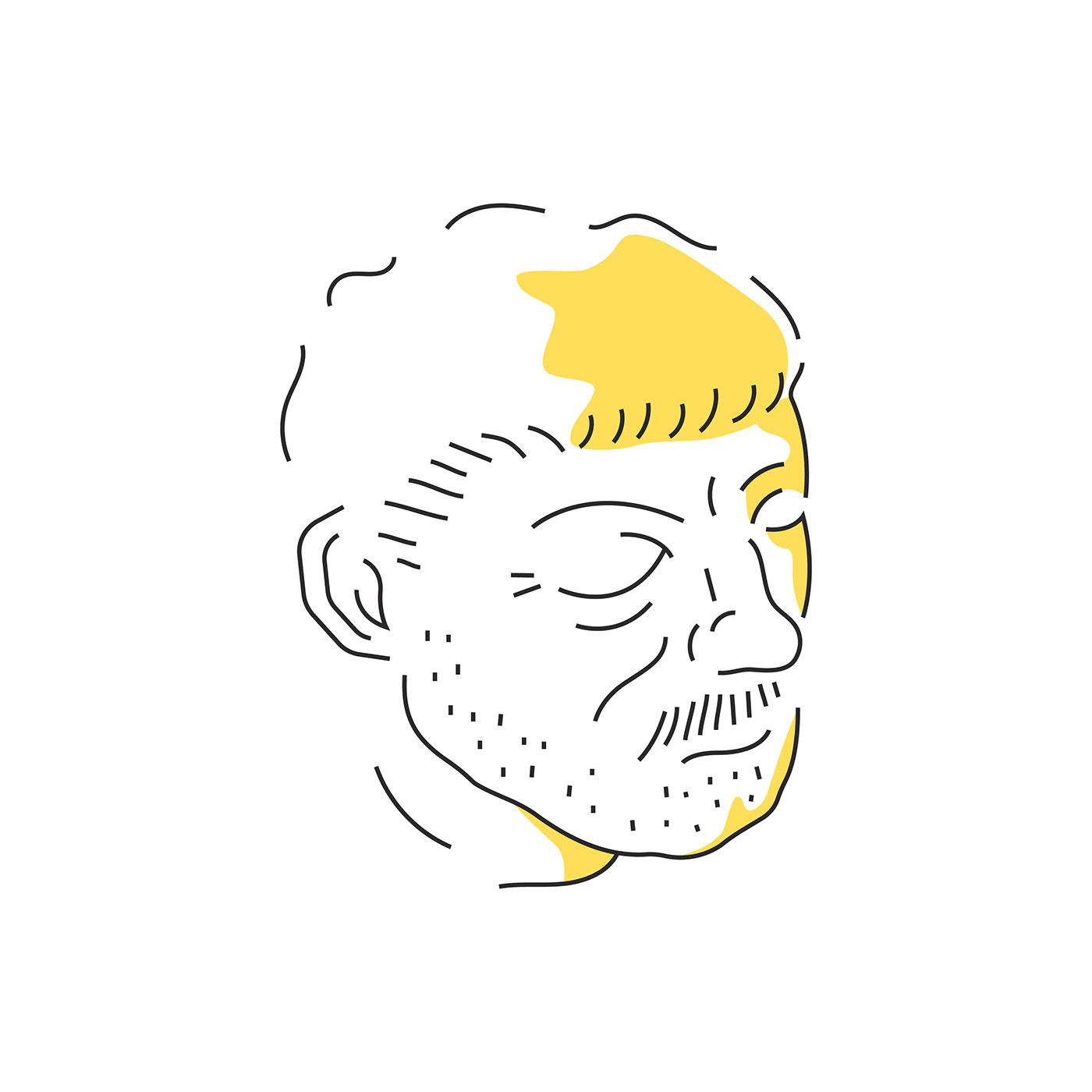 adobe illustrator charity head homless human face line man people portrait vector