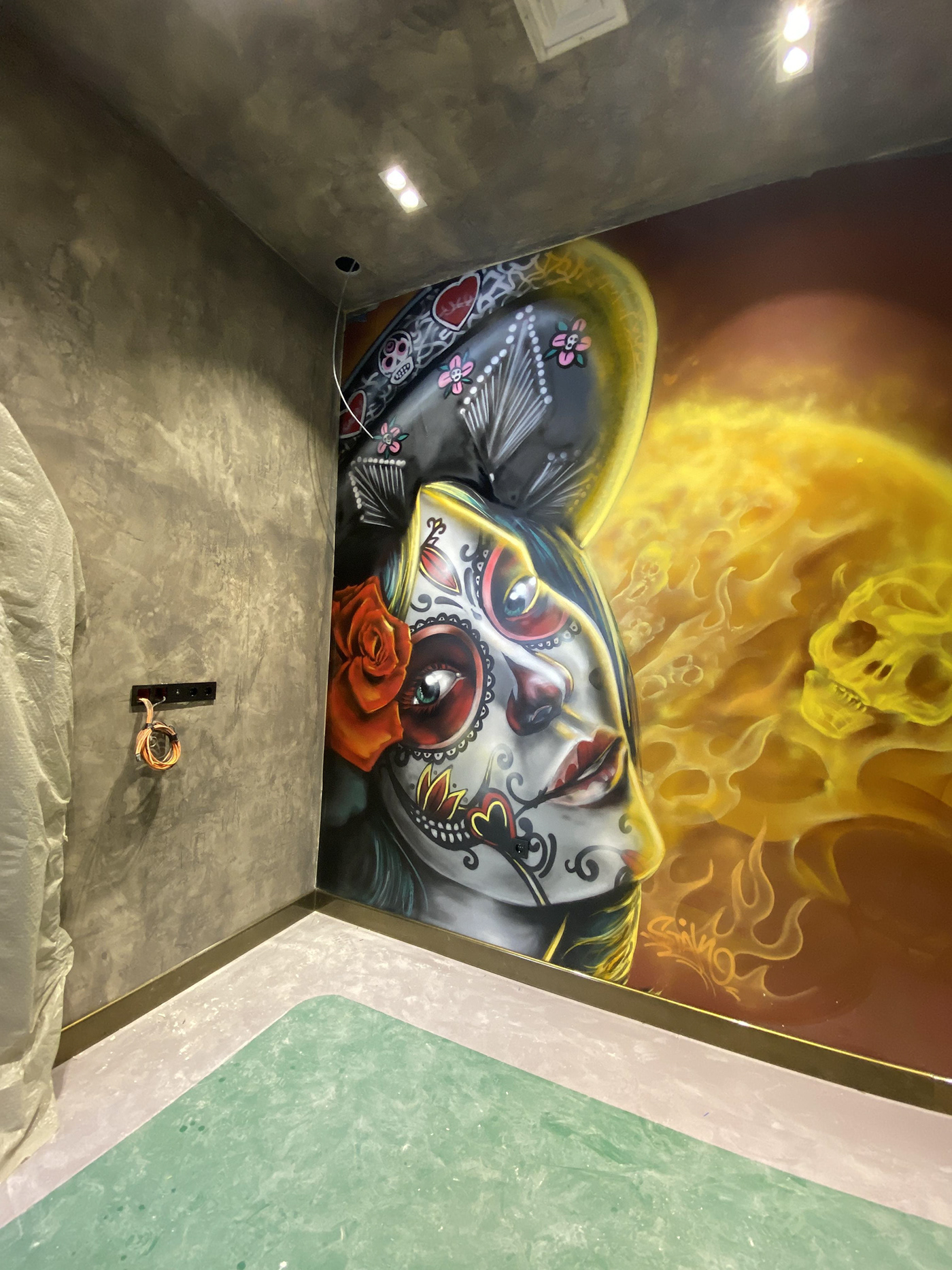 ankara graffiti day of the dead Graffiti Mexican Mural portrait ranchero