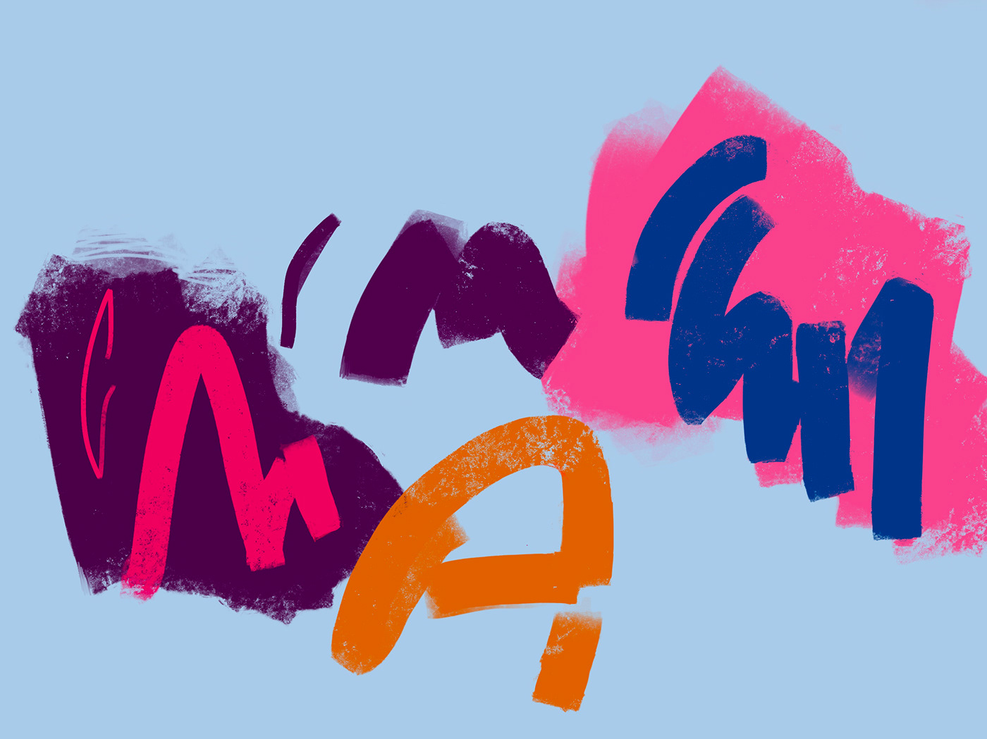 abstract cursive scrawl sketch
