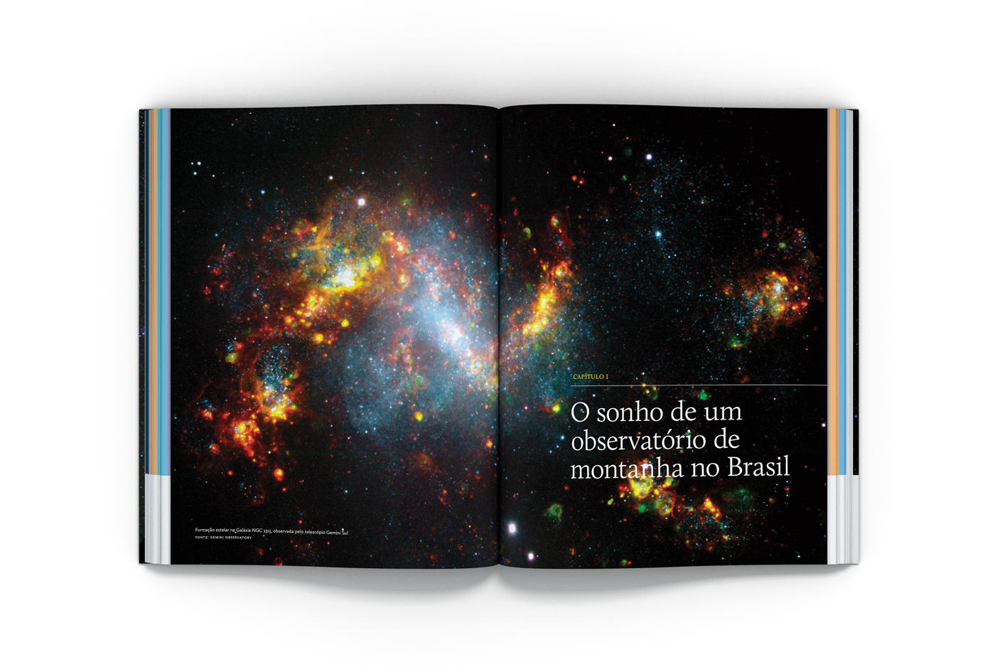 Adobe Portfolio astronomy Astrophysics observatory Telescope stars galaxy nebula Space  Brazil Government lna print editorial Layout hardcover