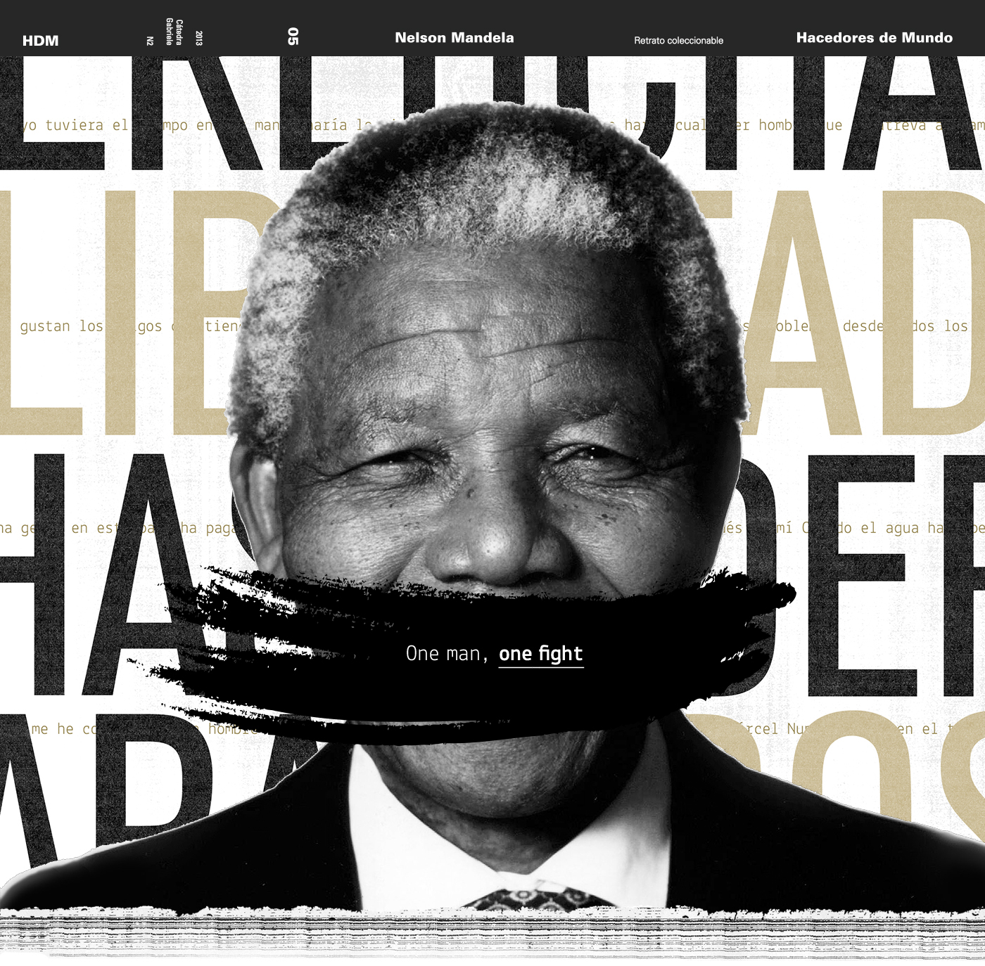 Nelson Mandela Mandela editorial design fascicles Hacedores de Mundo typography   fasciculos colección magazine