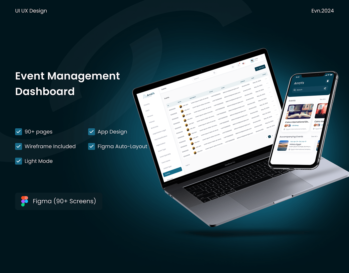 dashboard ui design Figma Web Design  Mobile app Events Responsive management Saudi Arabia SAAS